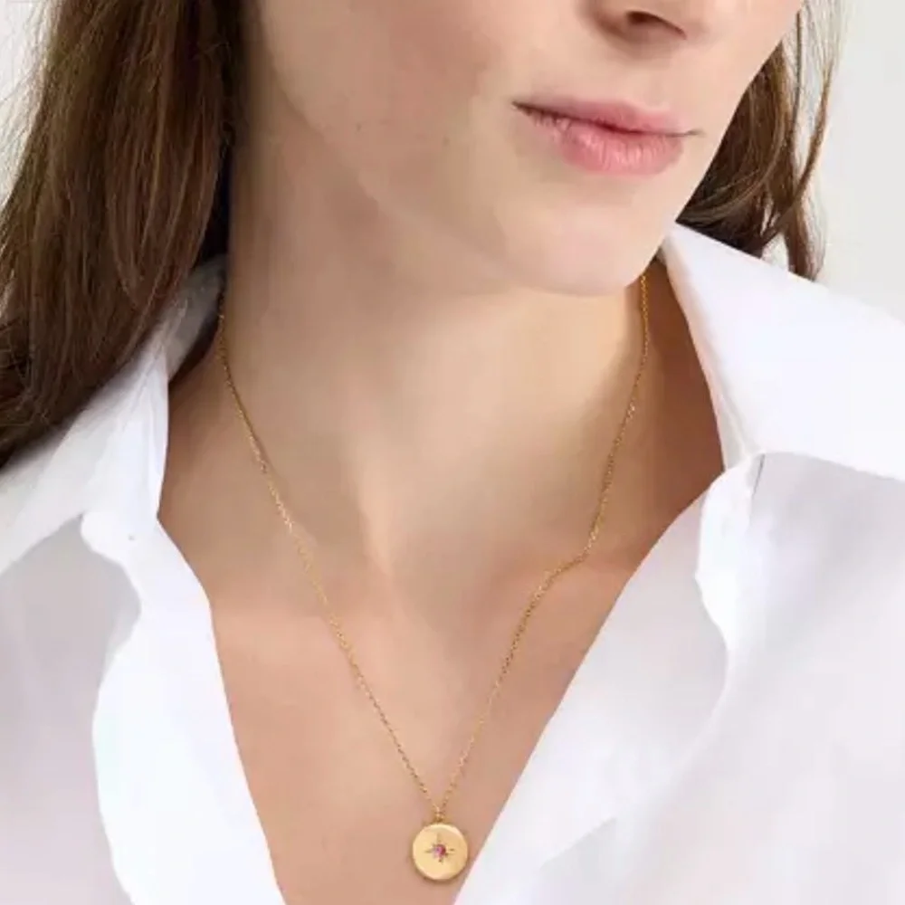 Kate Spade The Color Spark Collection‎ Pink Peace Medallion Necklace NWT